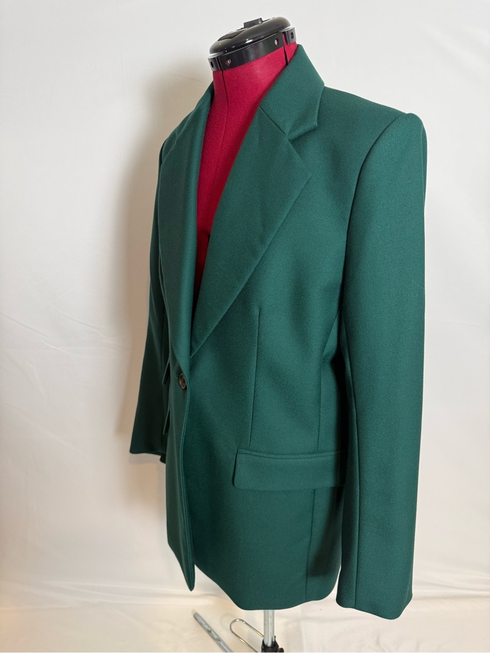 NWOT Banana Republic Lido Blazer Women's Size 12 Paris Green 100% Wool - Picture 4 of 15